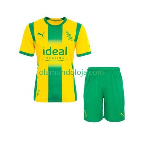 Camisola West Bromwich Albion Criança Equipamento Segundo 2022-2023 Manga Curta